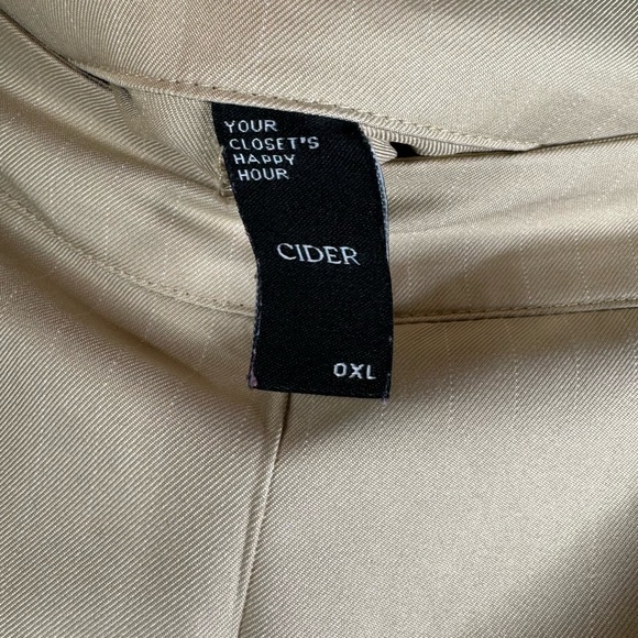 Cider Solid Texture Pleated Wide Leg Trousers Curve & Plus - Picture 6 of 12